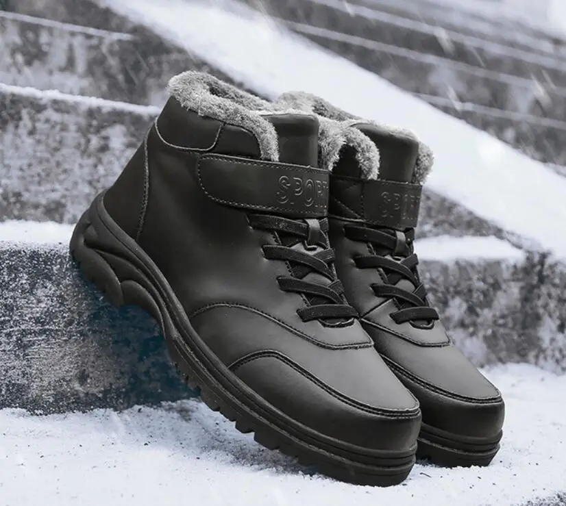 Big Size Men Ankle Boots Fashion Winter Shoes Casual Warm Snow Male Booties | Обувь