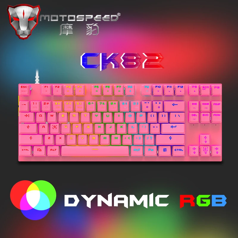 Motospeed английская/Русская/испанская игровая RGB механическая клавиатура