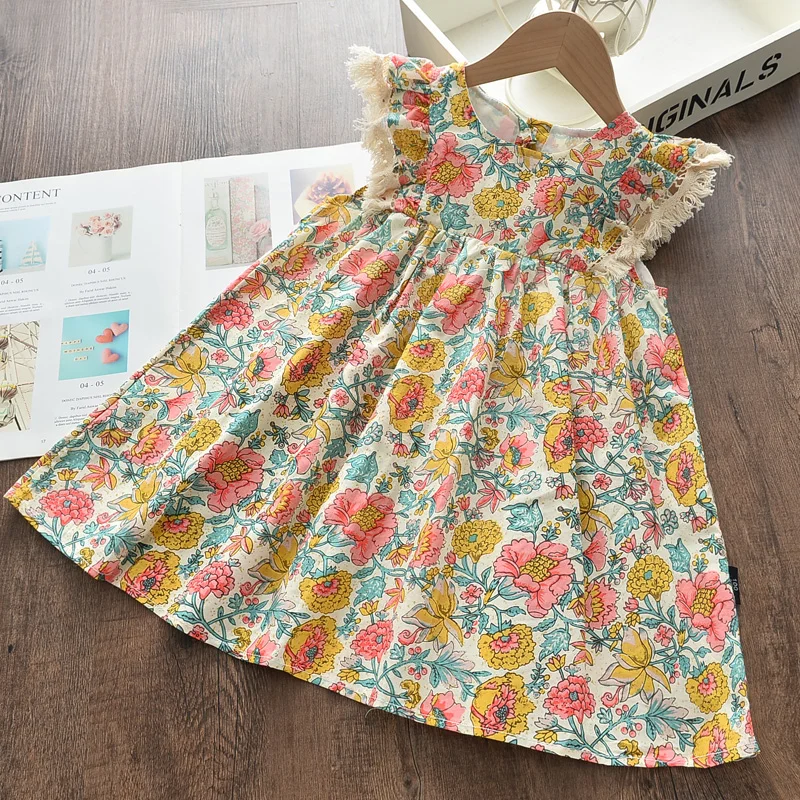 Bear Leader Girls Casual Dresses New Summer Kids Fruits Pineapple Print Costumes Baby Sweet Outfits Party Suits Toddler Vestidos | Детская