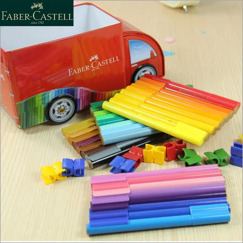 

Faber-Castell Watercolor Marker Connector Pens Set Felt Tips Playful Fun Colouring Building Washable Great Gift FOR Kids