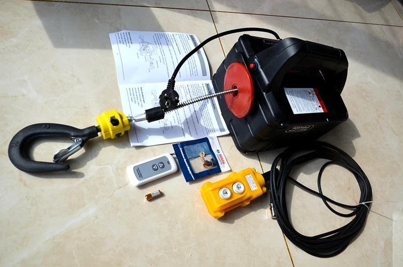 Портативная электрическая лебедка 300 кг с дистанционным управлением Тяговая