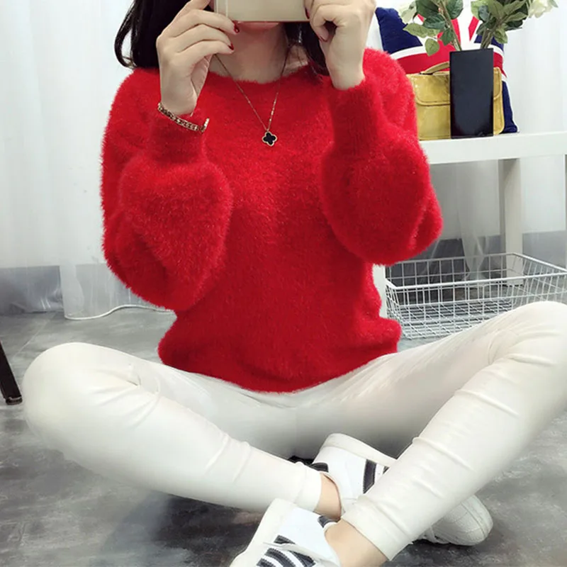 

Turtlenecks Women's Pullover Korean Sweater Female Winter Top Women Mohair Female Sweater FEMALE SWEATER 2020 Sweater For Women