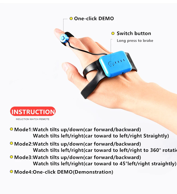 4WD беспроводные часы датчик жеста тележка вездеход боковой пилотажный трюк rc