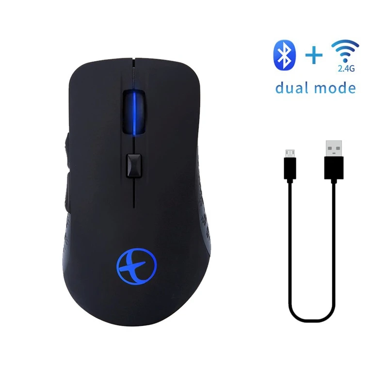 Беспроводная Bluetooth мышь 5 0 и 2 4G с двойным режимом беспроводная подсветкой