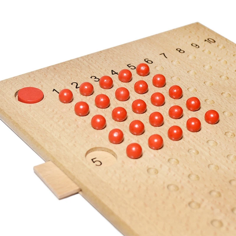 

Montessori Educational Wooden Toy Multiplication And Division Bead Board For Early Childhood Preschool Training -Family Version