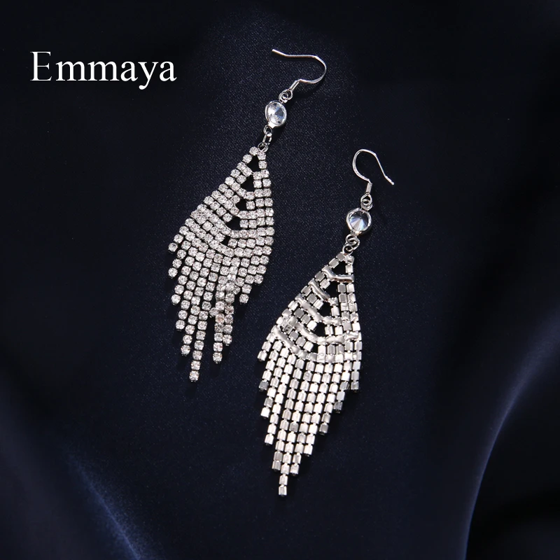 Emmaya Noble White Color Earring Women Elegant Choice Tassel Fashion Ornament In Bridal Wedding Party Exaggerated Dress-up | Украшения и