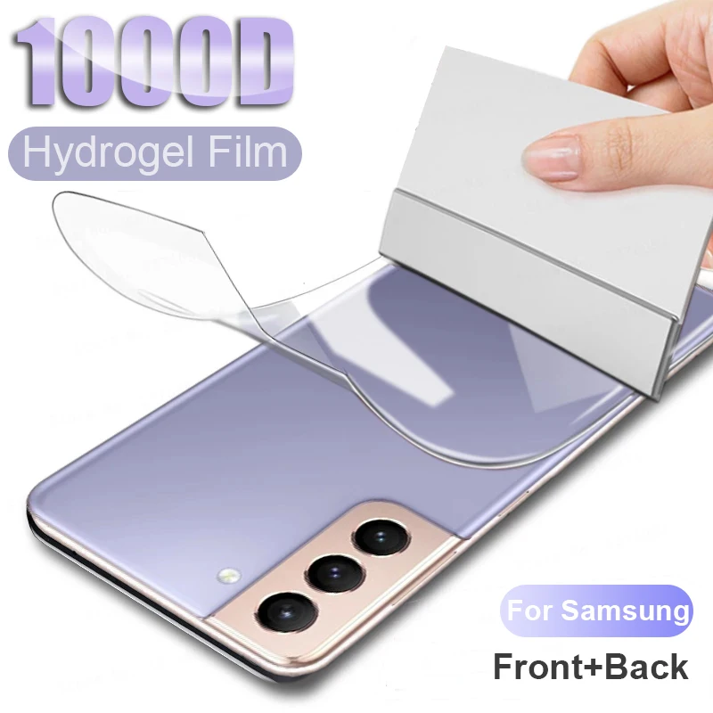 

Full Cover Screen Protector For Samsung Galaxy S21 S20 Fe Ultra S10 Plus Note 20 10 9 Lite A51 A71 Back Hydrogel Film Not Glass