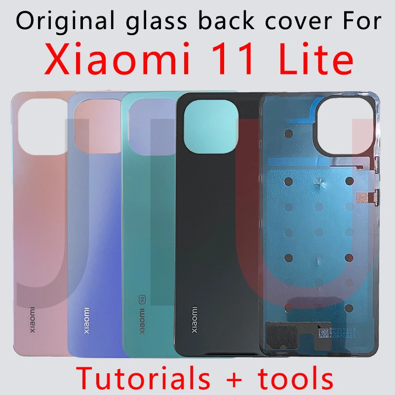 Original Back Cover Glass For Xiaomi Mi11 Lite Battery Housing Door Cases mi 11lite back Replacement | Мобильные телефоны и