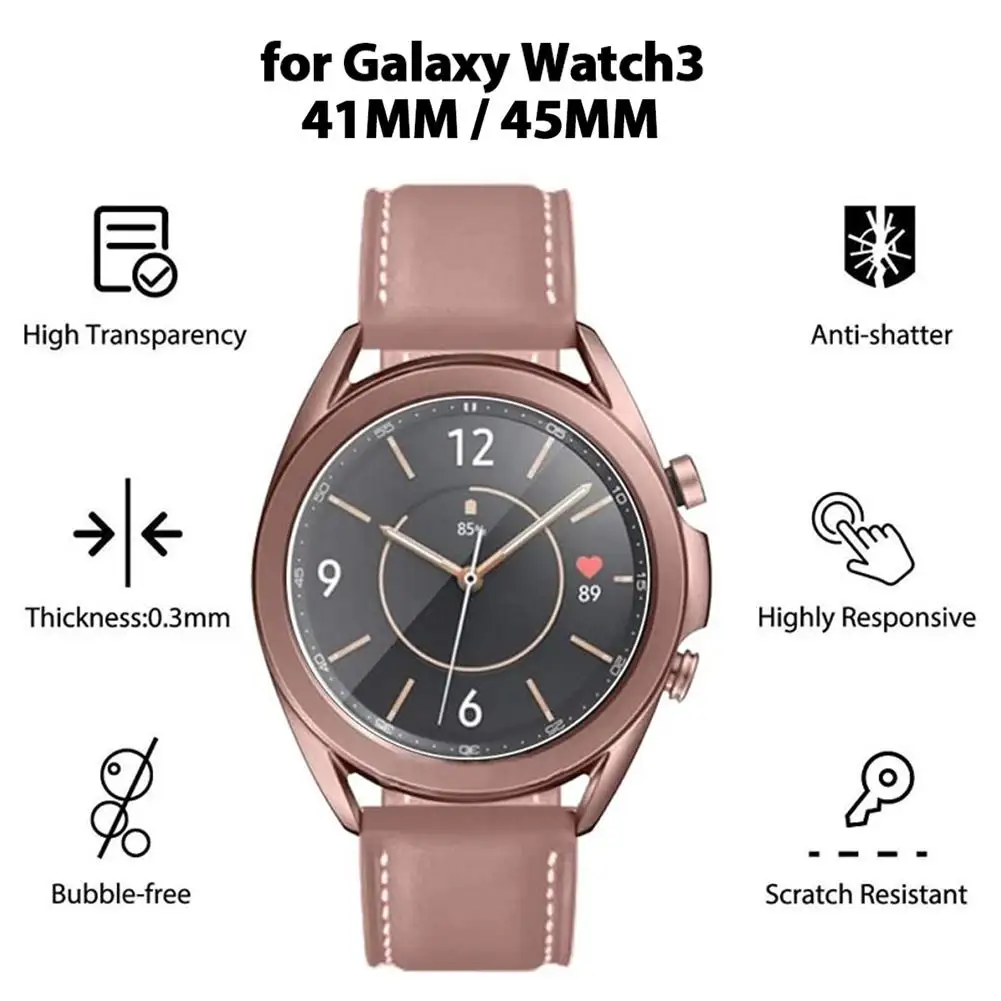 

3PCS 41mm/45mm Watch Dial TPU Protective Film for Samsung Galaxy Watch 3 Anti-Scratch Dial Clear Protector