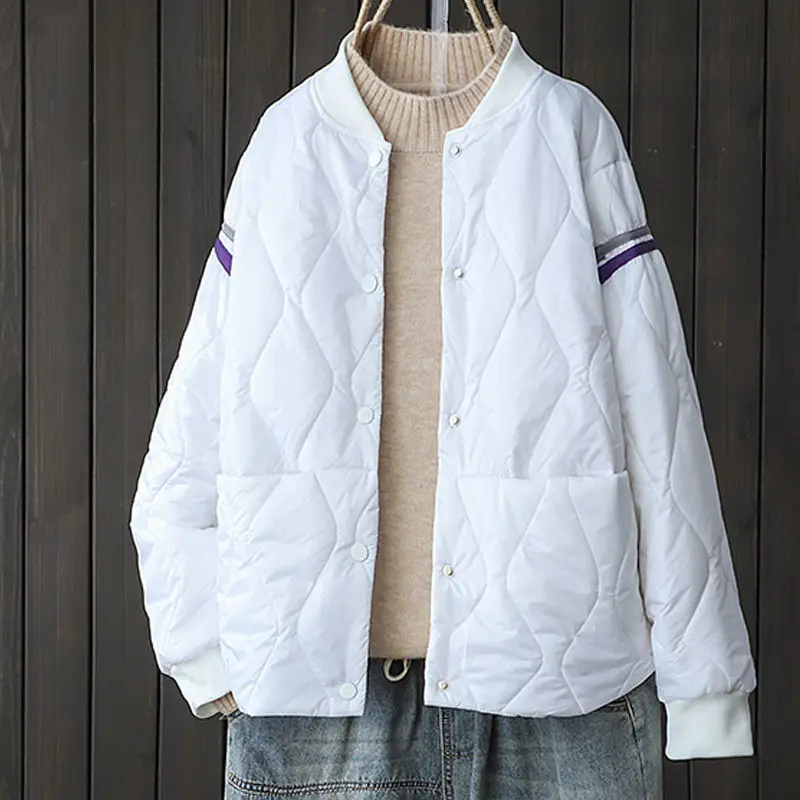 Women's Thin Short Filling Cotton Jacket Spring And Autumn  Casual Style Woman Parkas Female Tops