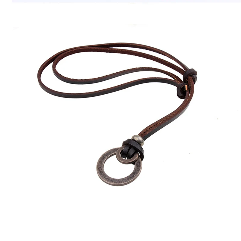 82 см ретро очки из воловьей кожи модные женские и мужские цепочки для свитера