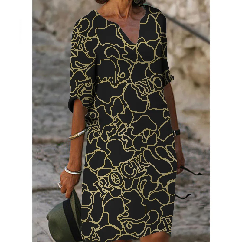 Женское винтажное платье с цветочным принтом Свободный Повседневный Сарафан