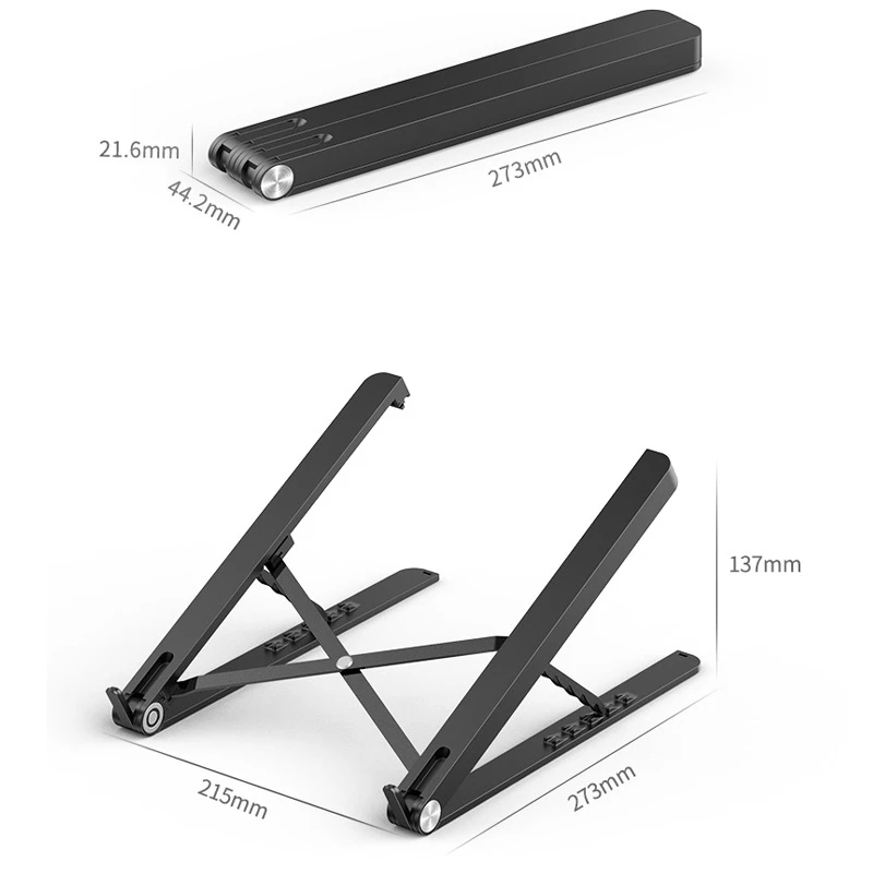 Складная пластиковая подставка для ноутбука портативная офисная Подставка