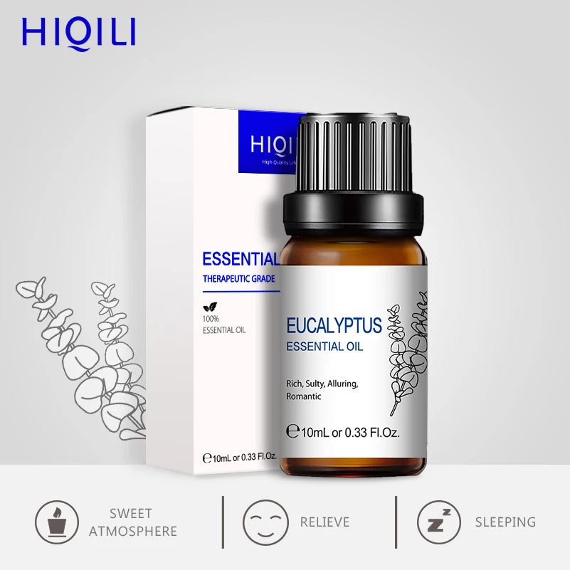 

HIQILI Vanilla Orange Essential Oils 10ML Diffuser Aroma Oil Bergamot Vetiver Tea tree Rosemary Chamomile Eucalyptus Oil
