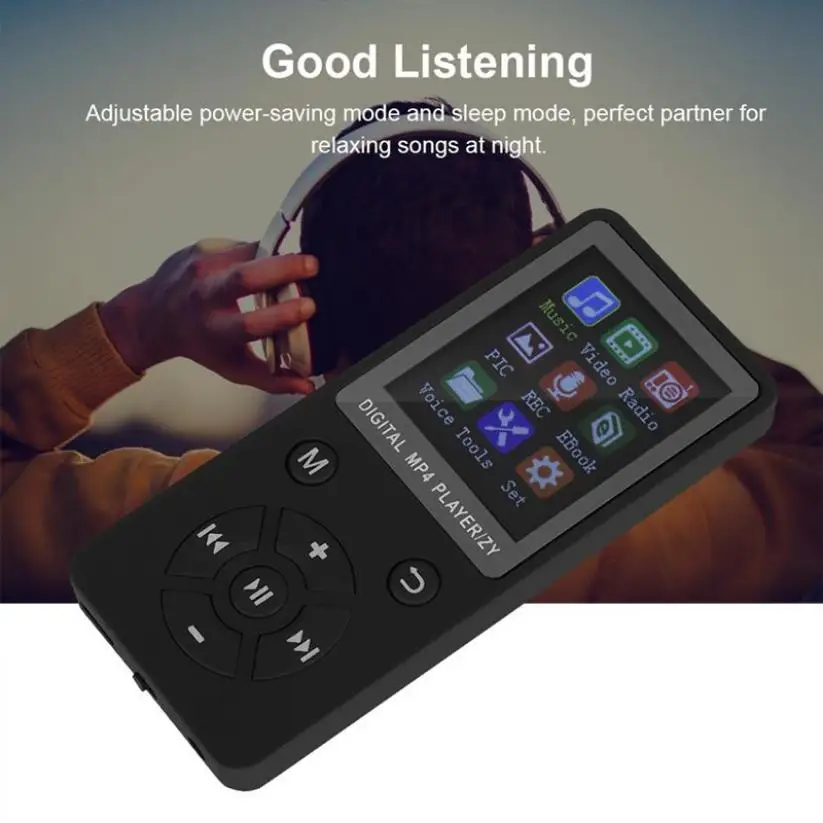 1,8 дюймов TFT цветной экран MP3 плеер FM Радио Видео плеер проигрыватель электронных книг цифровой для TF карты воспроизведения музыки с диктофоном