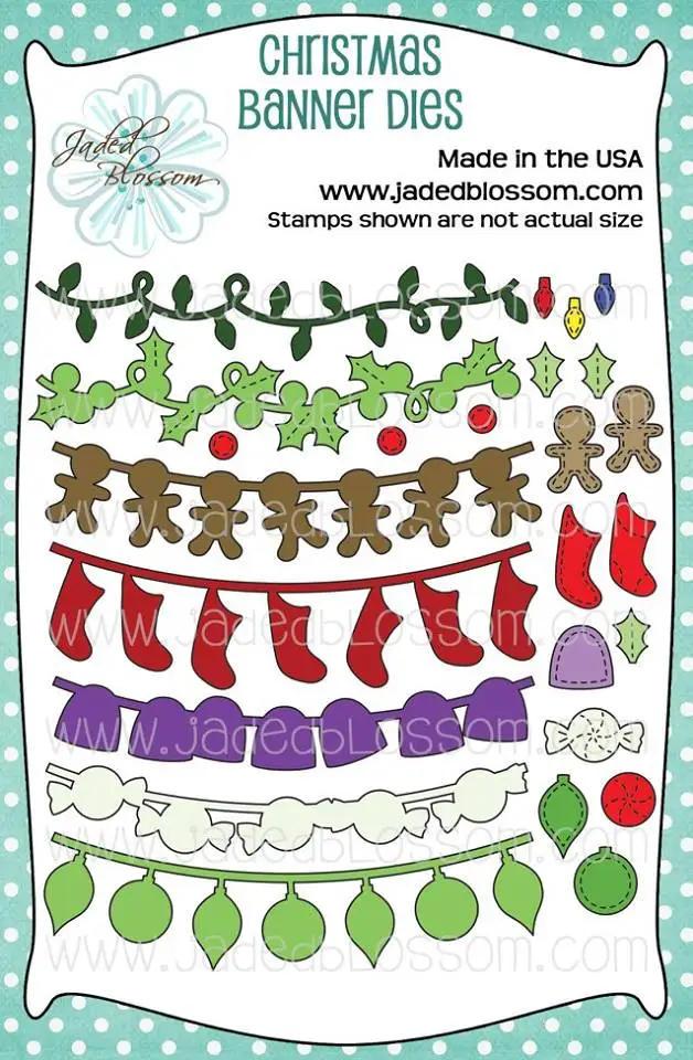 Новые металлические штампы для вырезания Рождественский баннер форма карточек