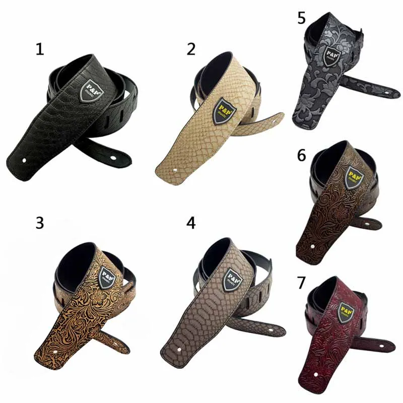 leder gitarre strap passt akustische elektrische und gitarren einstellbar auf jeder spieler gitarre strap vintage woven stil akustische free global