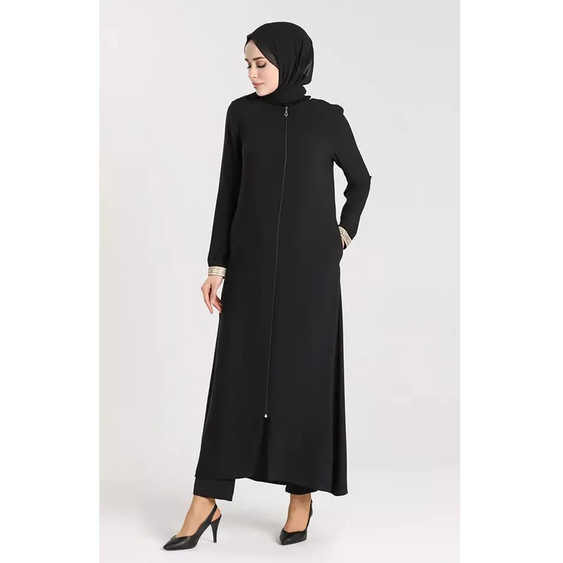 Abaya Дубай Турция мусульманская мода хиджаб платье кафтан ислам одежда макси платья для женщин Vestido Robe Musulman De ModeF581