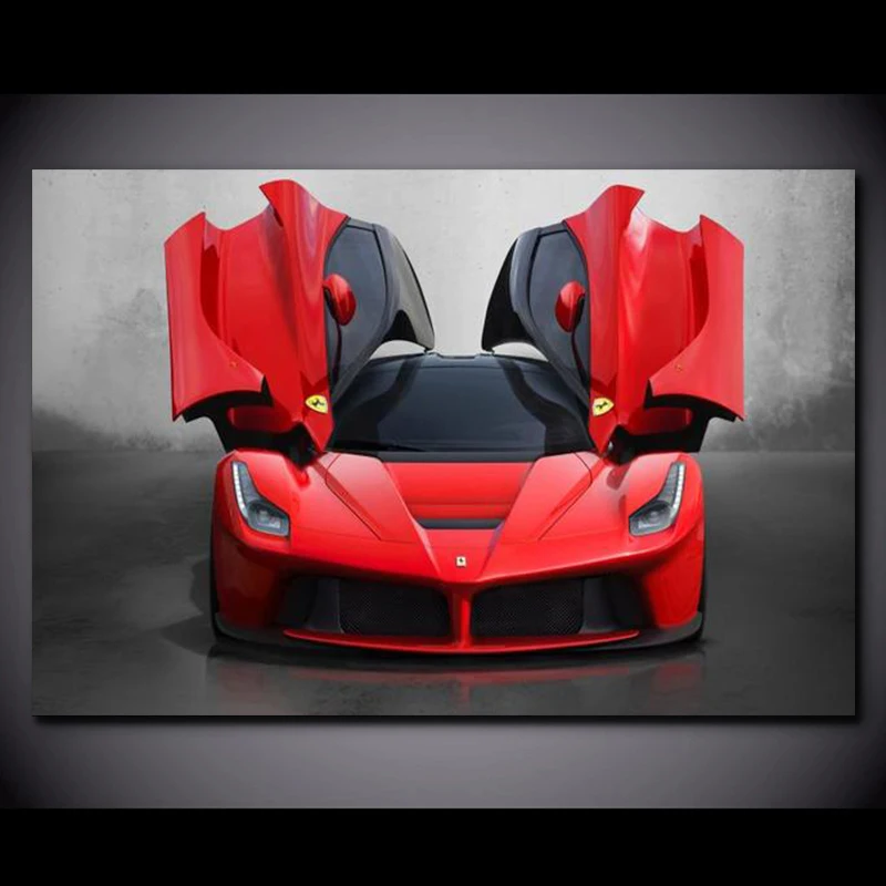 Современные красные крутые спортивные автомобили гоночные плакаты и фотообои