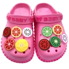 1 шт. Мультяшные лимоны фрукты Deocration для крокодиловой пряжки ПВХ обувь амулеты киви браслет аксессуары для садовой обуви