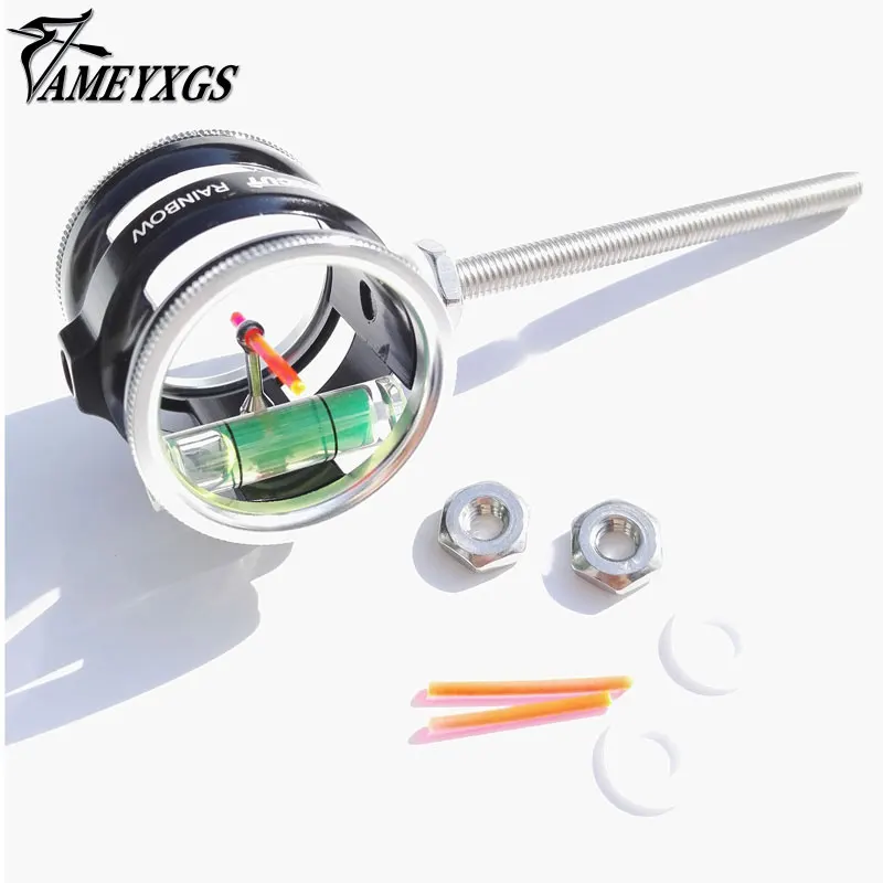 Стрельба из лука 8x увеличение соединение лук прицел Оптическое волокно 1 Pin