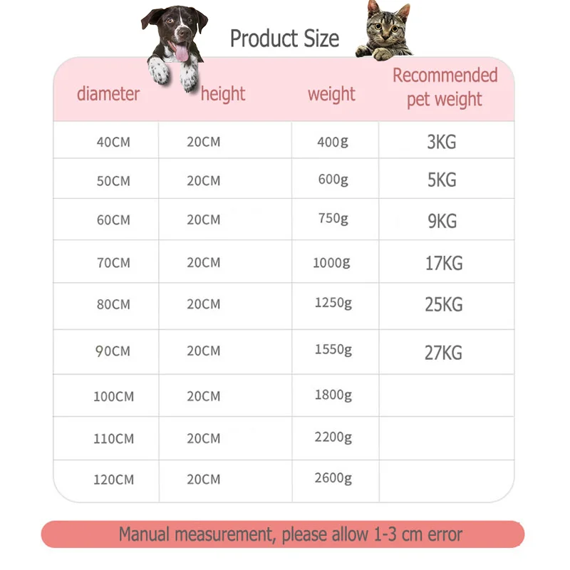 

Dog Pet Bed Kennel Round Cat Winter Warm Dog House Sleeping Bag Long Plush Super Soft Pet Bed Puppy Cushion Mat Cat Supplies