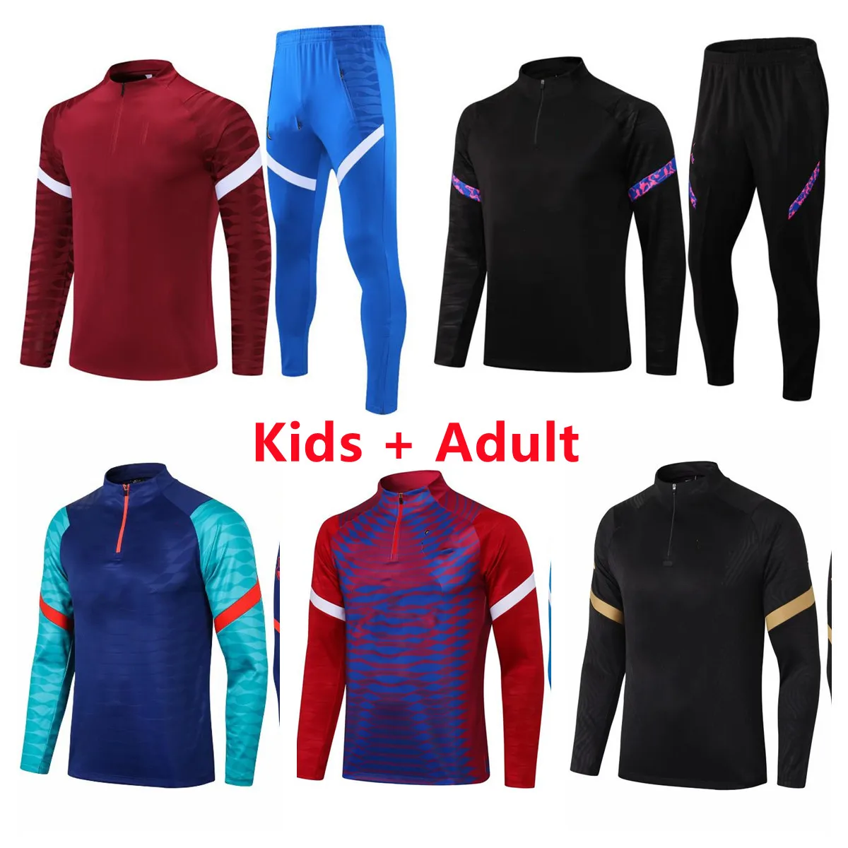 

2021-22 new Men's Kids Soccer Sports City Sweatshirts Training Tracksuit Sets 2 Piece adult Survetement Track suits jogging kits
