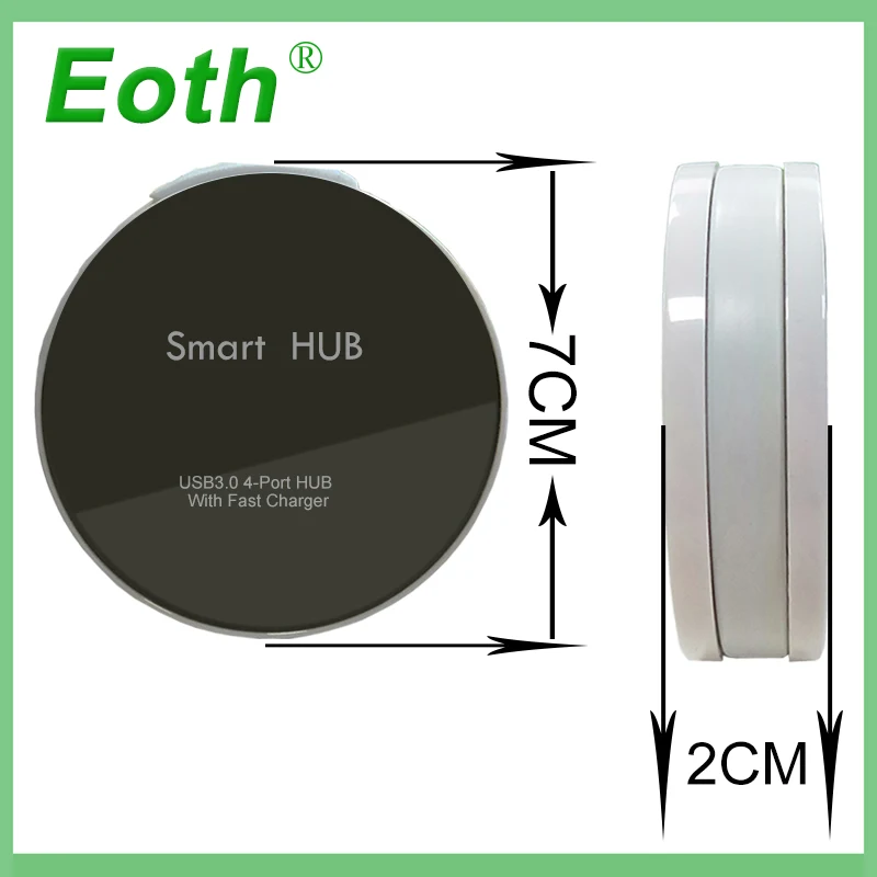 Круглый 4 портовый usb хаб Офисный Компьютерный стол складной USB разветвитель USB3.0