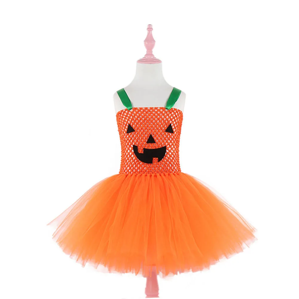 

Girls Kids Pumpkin Dress Christmas Cosplay Fancy Costumes Kids Girl Halloween Party Tutu Dresses Vestidos Clothes