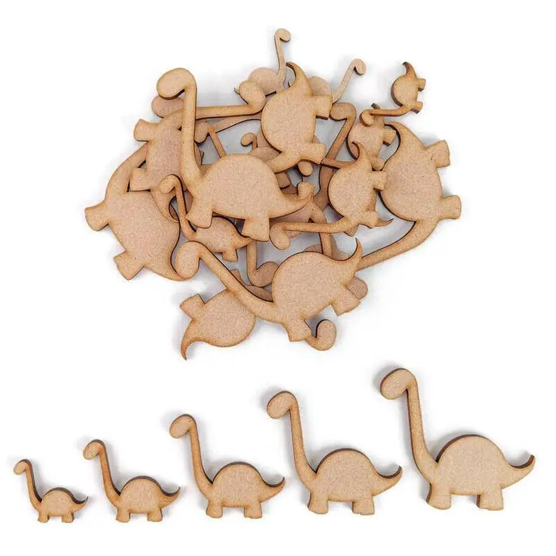 Динозавр MDF ремесленные формы деревянные пустые динозавры украшение для