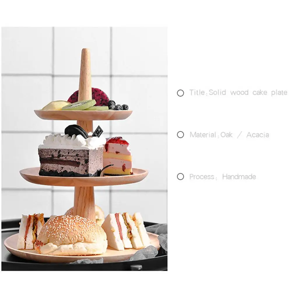 3 яруса кружевных подставка для свадебного торта деревянный поднос с фруктами