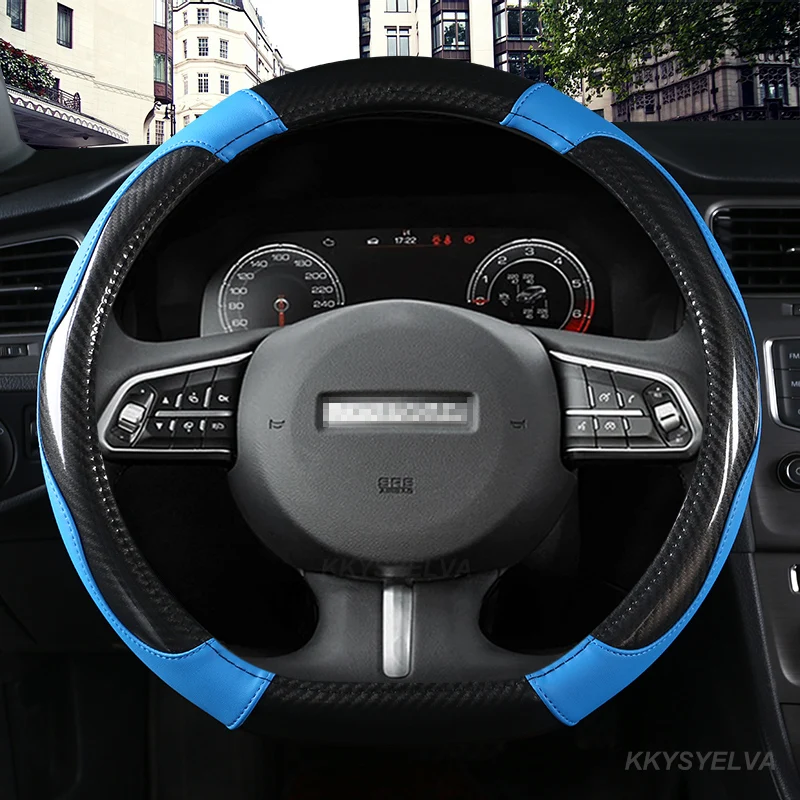 

D-образный 38 см для Haval F7 F7X F5 кожа + углеродное волокно искусственные автомобильные аксессуары интерьер Быстрая доставка