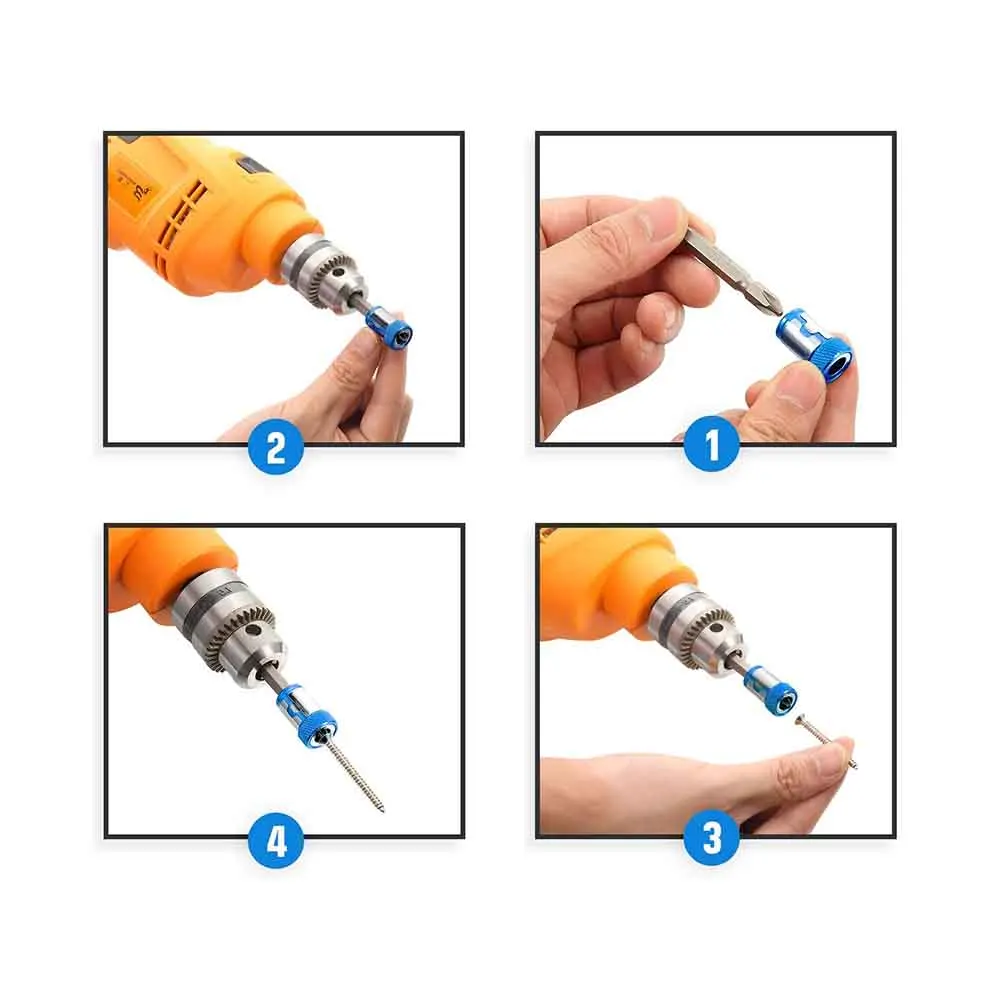 

5PCS Magnetic Screw Ring Bit Magnetizer Ring Metal Magnetizer Screw For 1/4 Inch Hex Screwdriver And Power Bits Magnetizer Bit