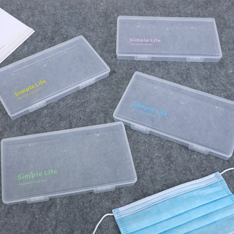 

Transparent mask storage case mask storage box disposable mask case storage box organizer face mask storage case mask container