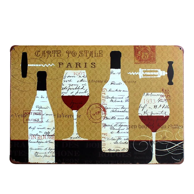 

Shabby Chic BEER Vintage Metal Sign Bar Cafe Pub Tavern Home Decor Beer Wine Art Painting Plate Plaque 30x20cm Mix order A745