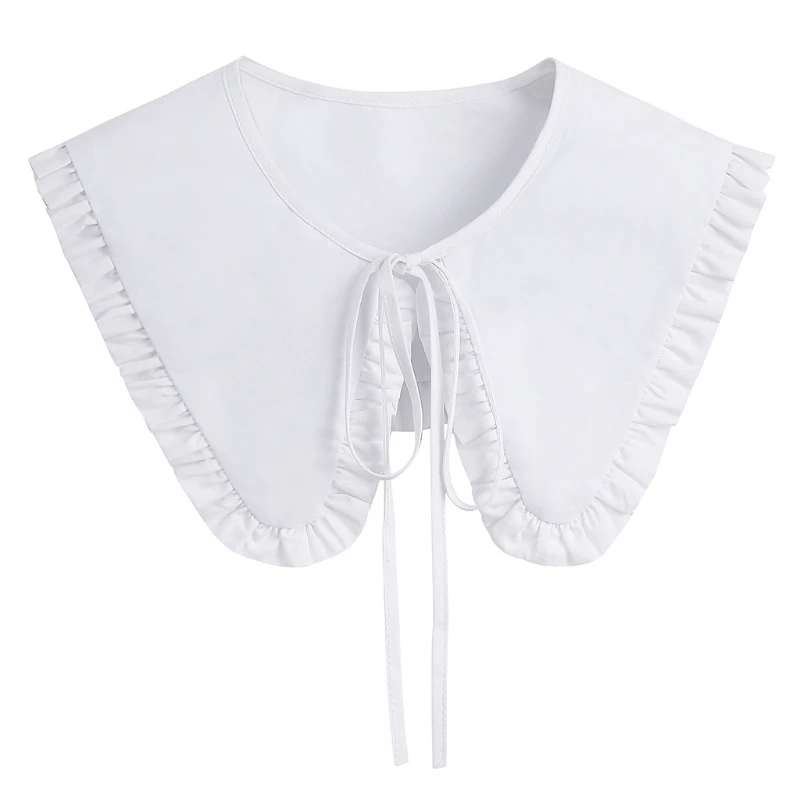 

CPDD модный белый треугольный ложный воротник, плиссированные поля для женщин, искусственный воротник, украшение для рубашки, платья, галстук...