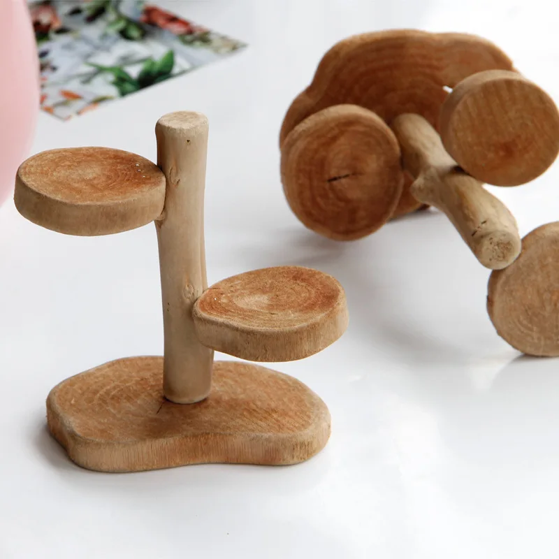 Деревянный подсвечник многостеклянный Подсвечник подставка для украшения дома