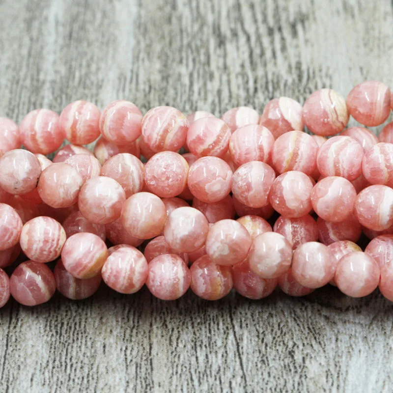 

Natural Rose Pink Rhodochrosite stone Beads 3/4/5/6mm Top Quality Round Smooth Dialogite Bead stone Gem For DIY Bracelet Jewelry
