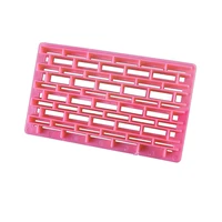 bricks rectangle pattern fondant silicone molds knit printing template biscuit cake decorating kitchen cookie mould baking tools