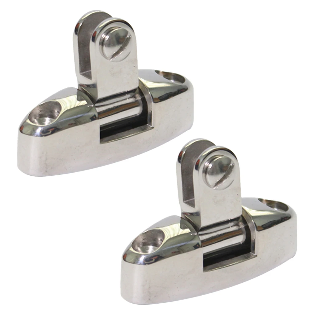 

2 Pieces Universal Boat Bimini Top Swivel Deck Hinge Marine Stainless Steel