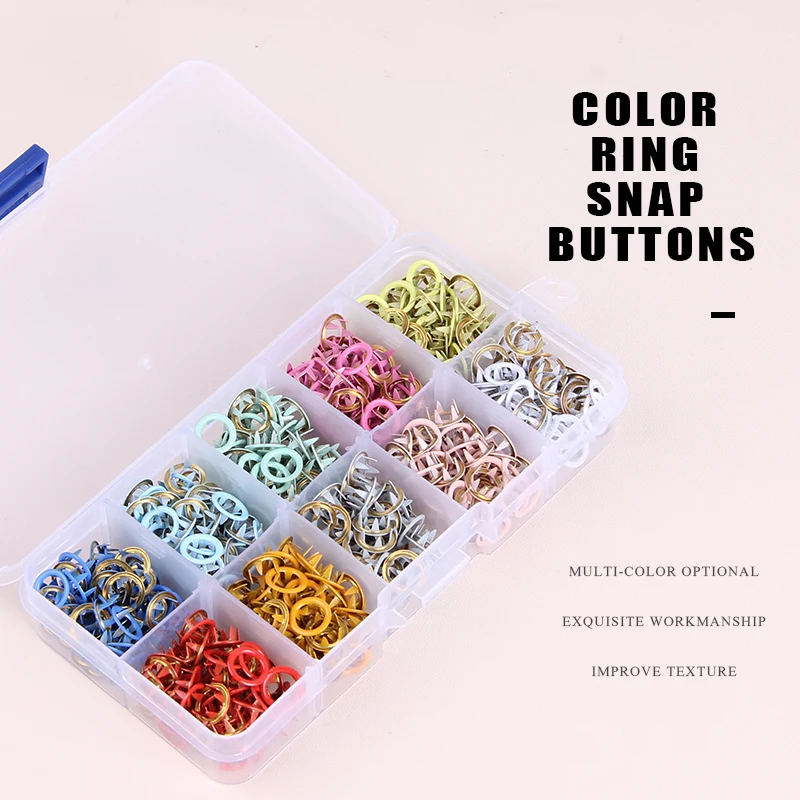 Pliers tool for skin care 9.5mm metal prong snap Buttons 180sets Clamps Press rivets Poppers children's sliders buckle+1 box | Дом и сад