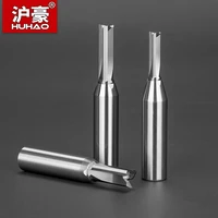 huhao 3 flutes cnc woodwroking tool tct trimming straight milling cutter tungsten steel router bit for mdf plywood chipboard