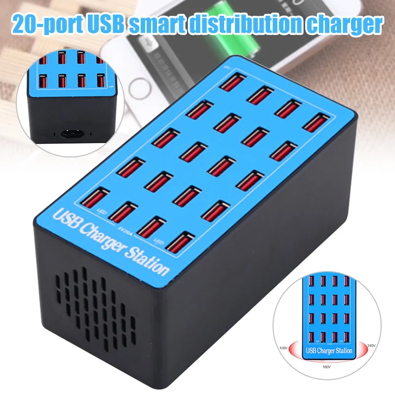 

20 портов USB зарядное устройство Hub Quick Charge 3,0 станция Универсальный адаптер питания для телефонов SP99