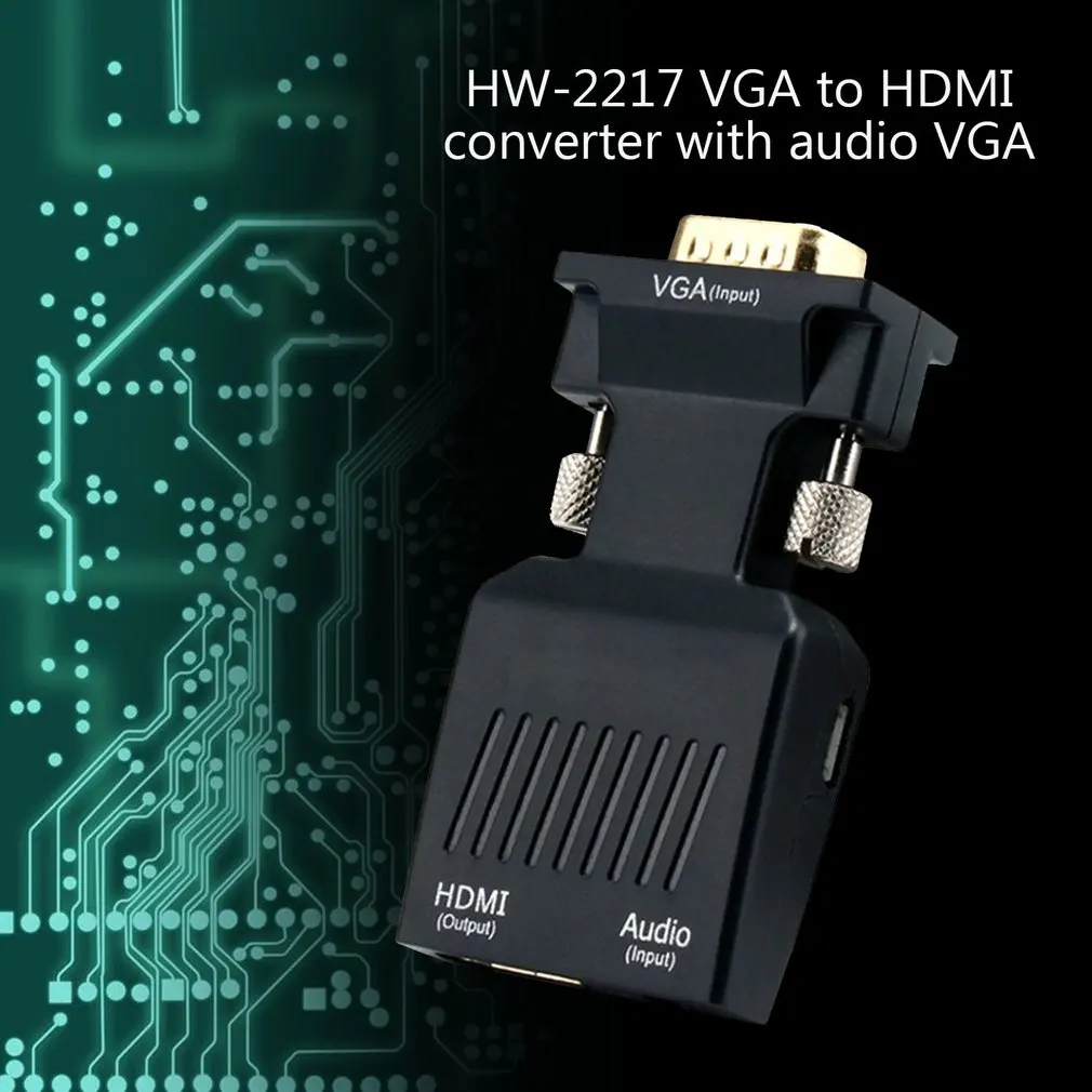 VGA мужчина к HDMI Женский конвертер с аудио-адаптером кабели 1080P для HDTV монитор проектор ПК PS3
