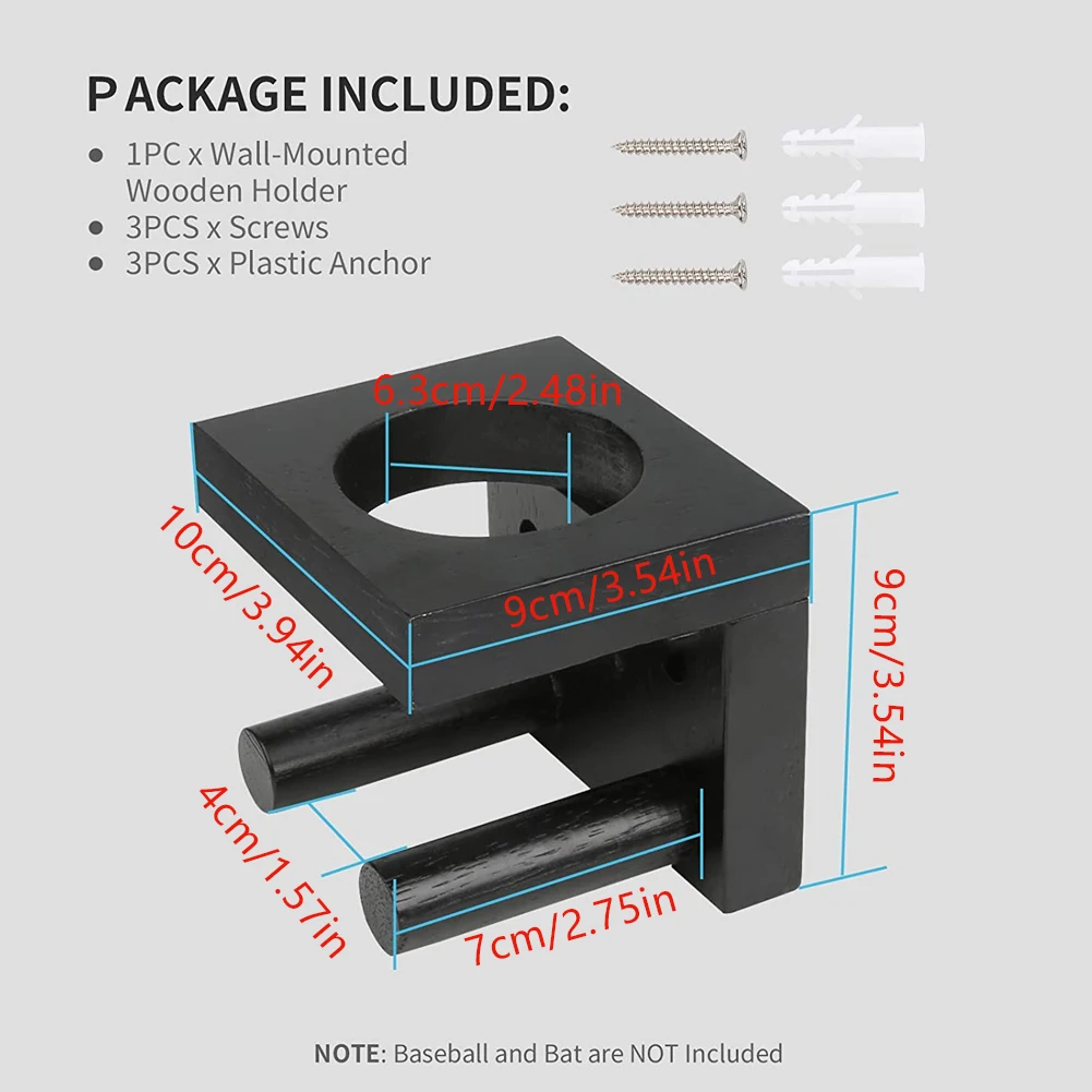 

Baseball Bat And Ball Display, Baseball Bat Wall Mount & Holder, Vertical & Softball Wood, Size Full Bat Baseball Display Frame