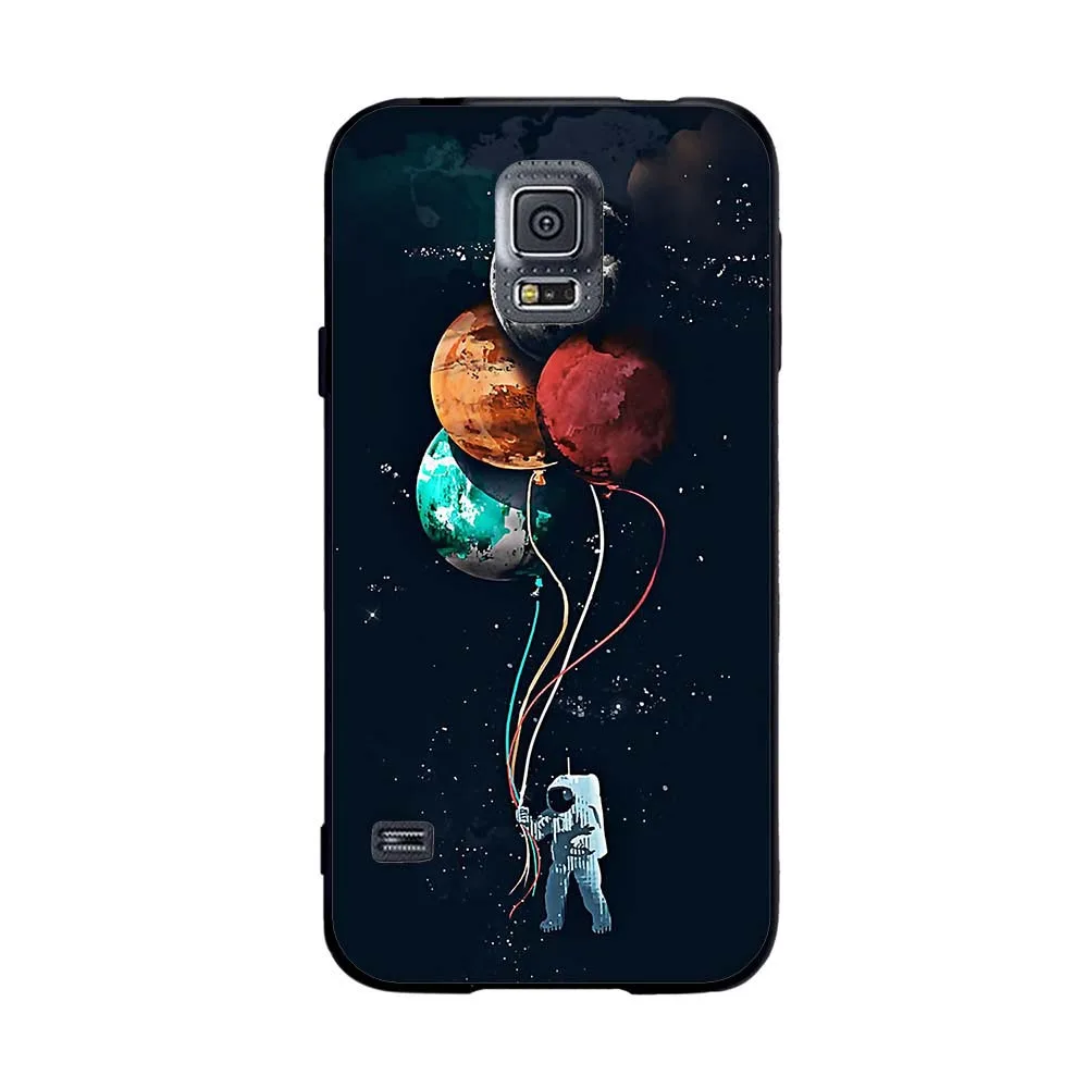Ультратонкий чехол для Samsung Galaxy S5 силиконовый с принтом задняя крышка телефона