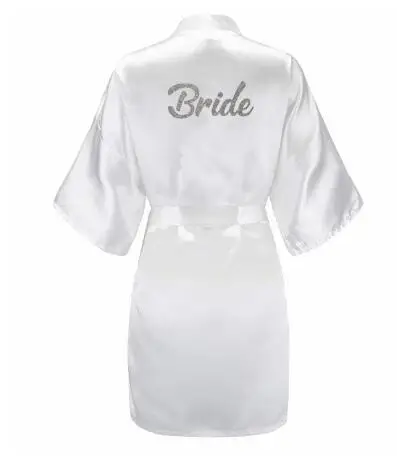 Комплект из 3 предметов атласные шлепанцы для невесты пеньюар свадебных торжеств