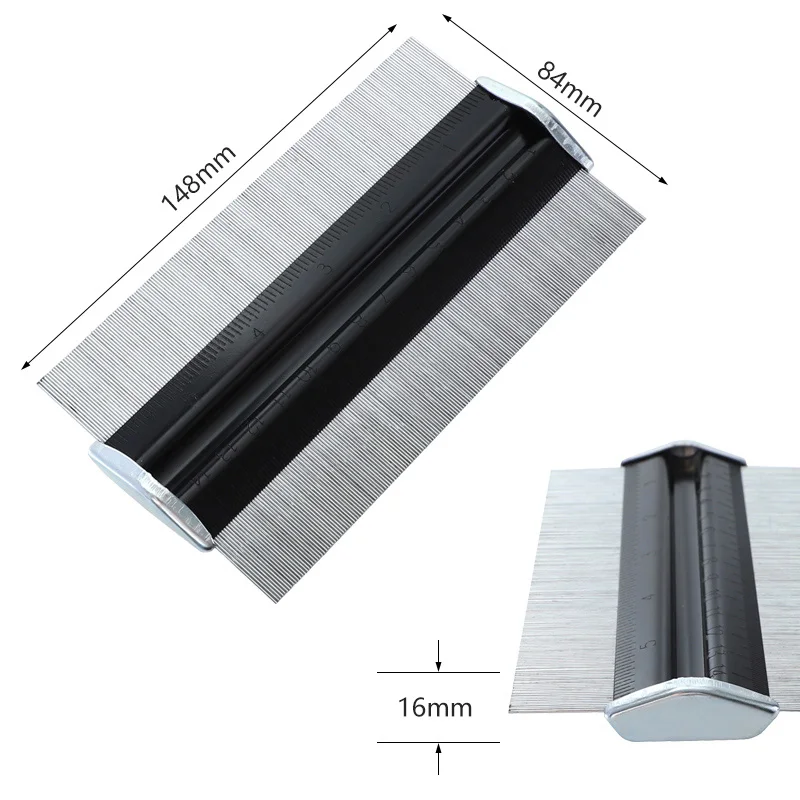 Металлический контурный измеритель метрическая и дюймовая линейка профиля с