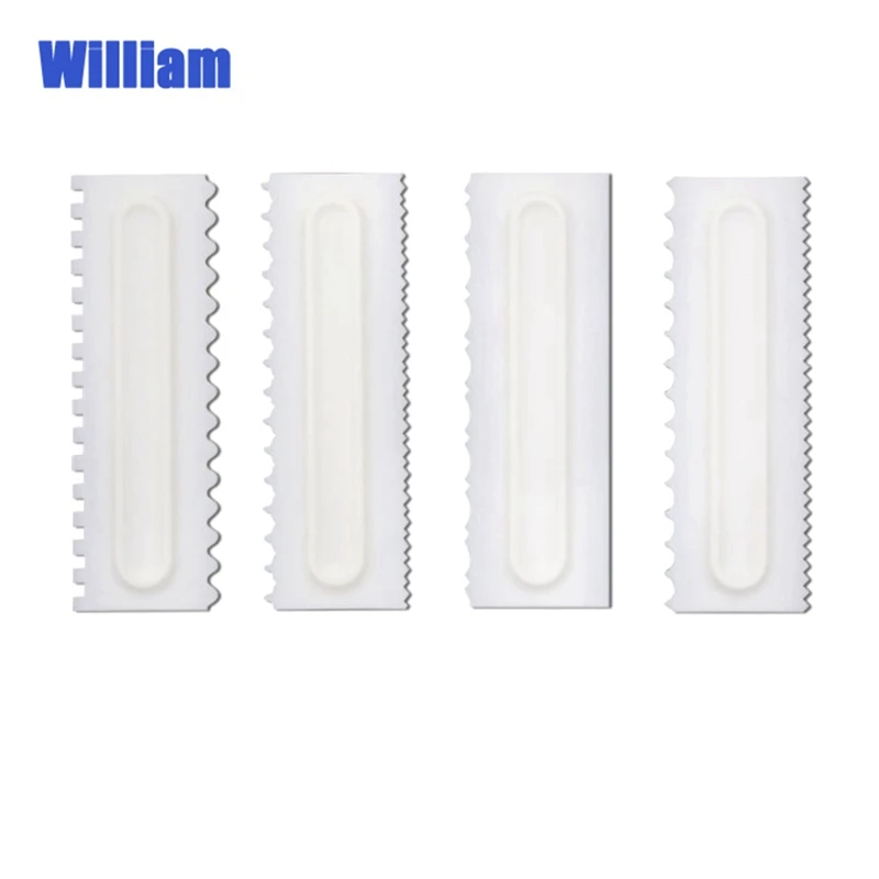 WILLIAM home cream scraper comb plastic sugar cake modeling decorative tools Kitchen Baking Mold | Дом и сад