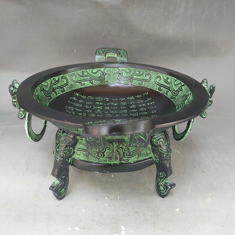 

Antique Cornucopia Bronze Lucky Decoration Mingwen Furnace Crafts Decoration Living Room Crafts Three-Legged Incense Burner